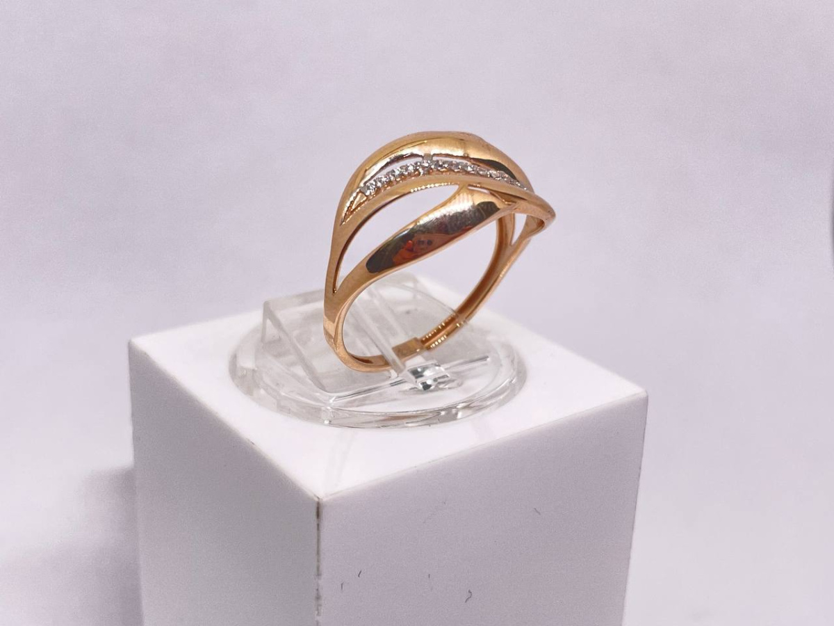 КОЛЬЦО С КАМНЯМИ (Au 585)