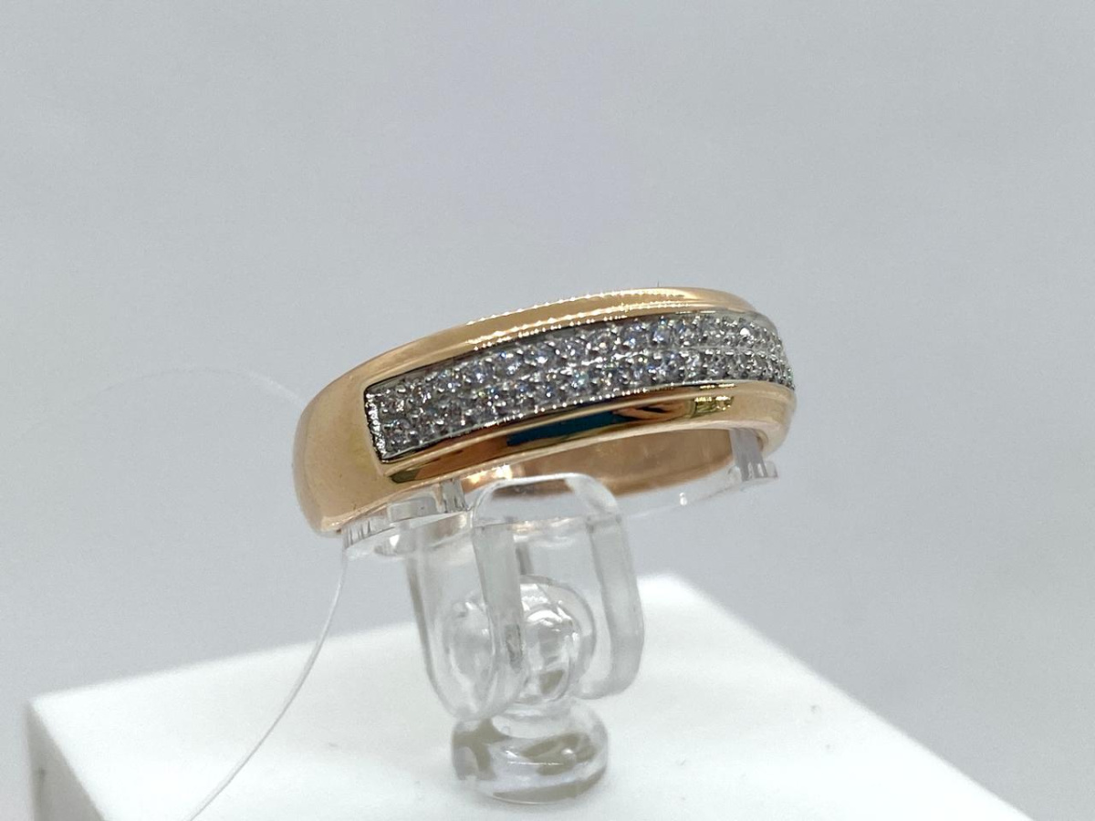 КОЛЬЦО С КАМНЯМИ (Au 585)