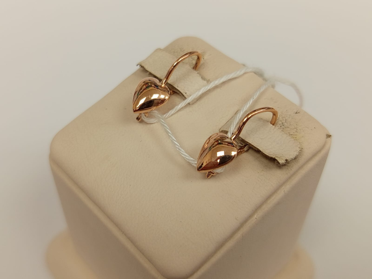 СБКМ585 СЕРЬГИ БЕЗ КАМНЯ (Au 585)