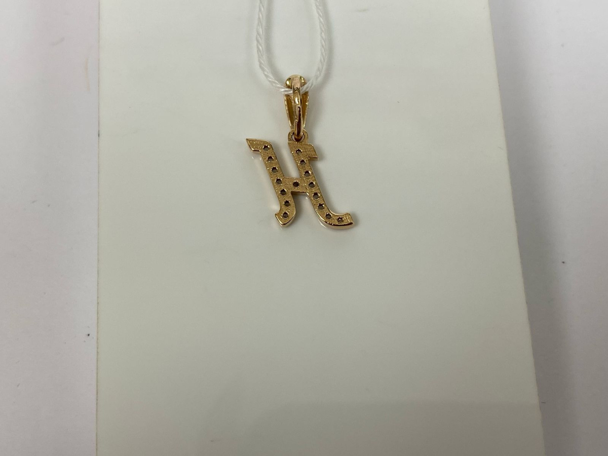 ПОДВЕСКА БУКВА Н Au 585 ПОДВЕСКА БУКВА Н Au 585