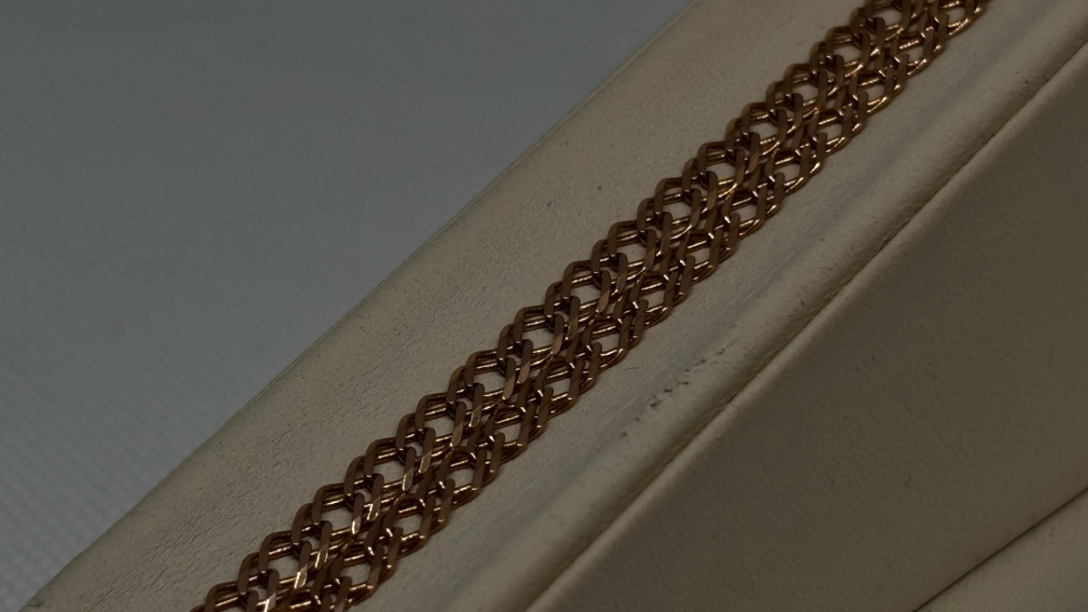 ЦЕПЬ ПОЛНОВЕСНАЯ Ромб двойной (Au 585)