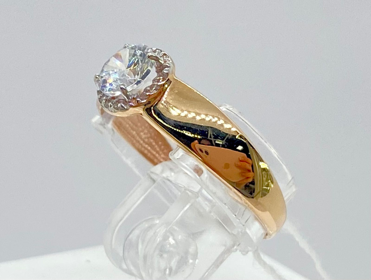 КОЛЬЦО С КАМНЯМИ (Au 585)