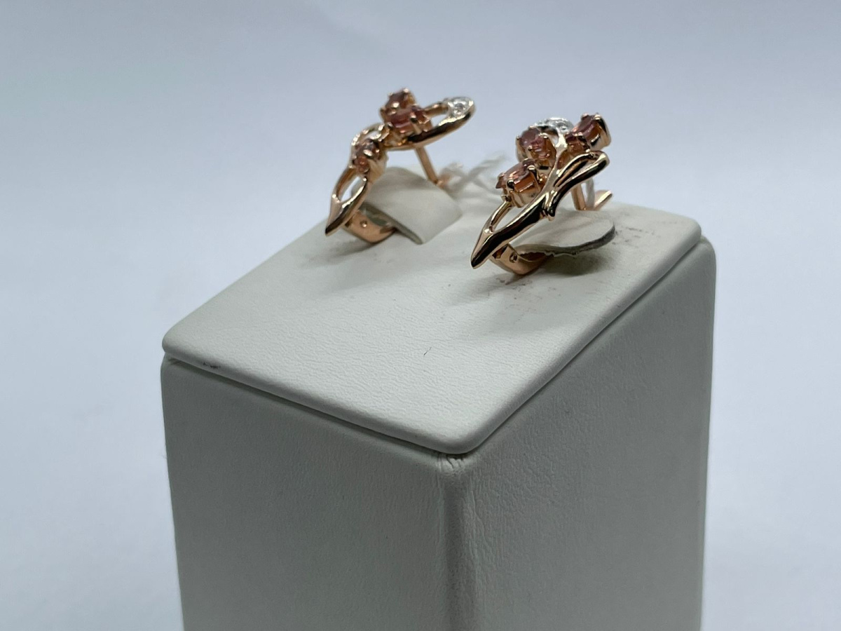 СКМИ585 СЕРЬГИ С КАМНЯМИ (Au 585)