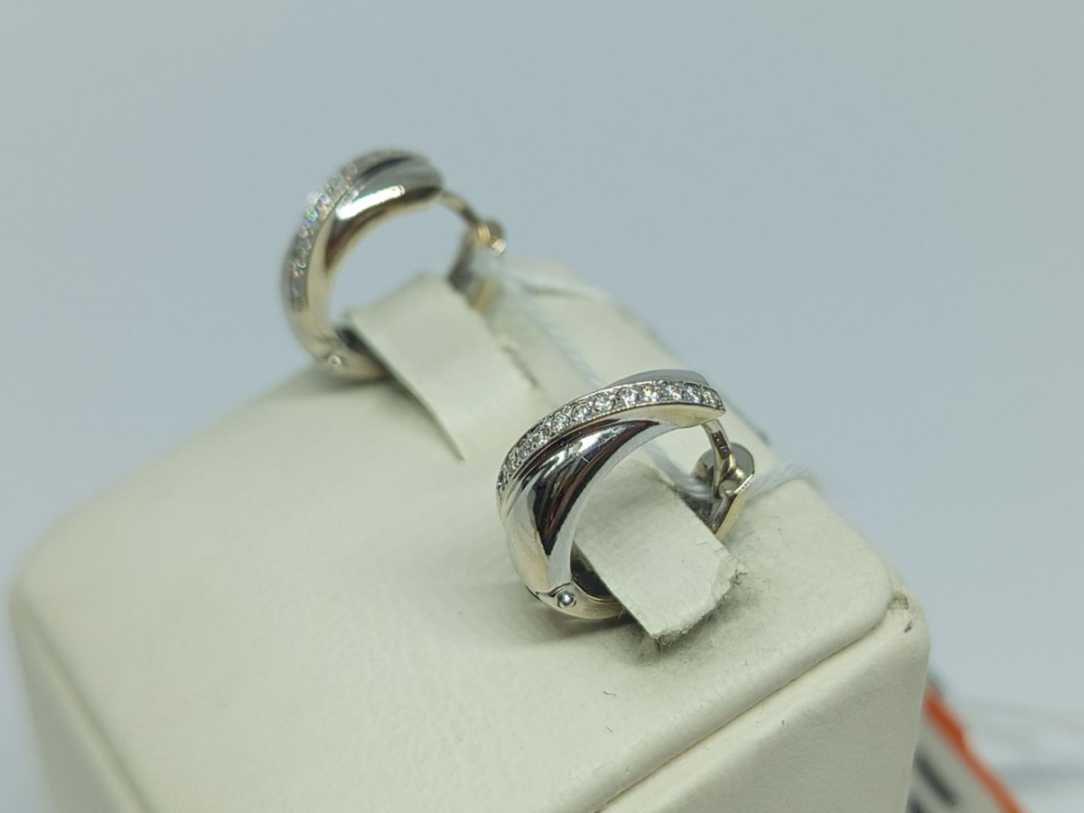 СКМИ585 СЕРЬГИ С КАМНЯМИ (Au 585)