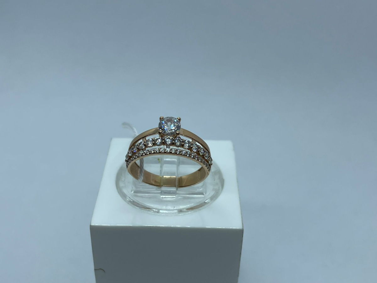 КОЛКМИ585 КОЛЬЦО С КАМНЯМИ (Au 585)