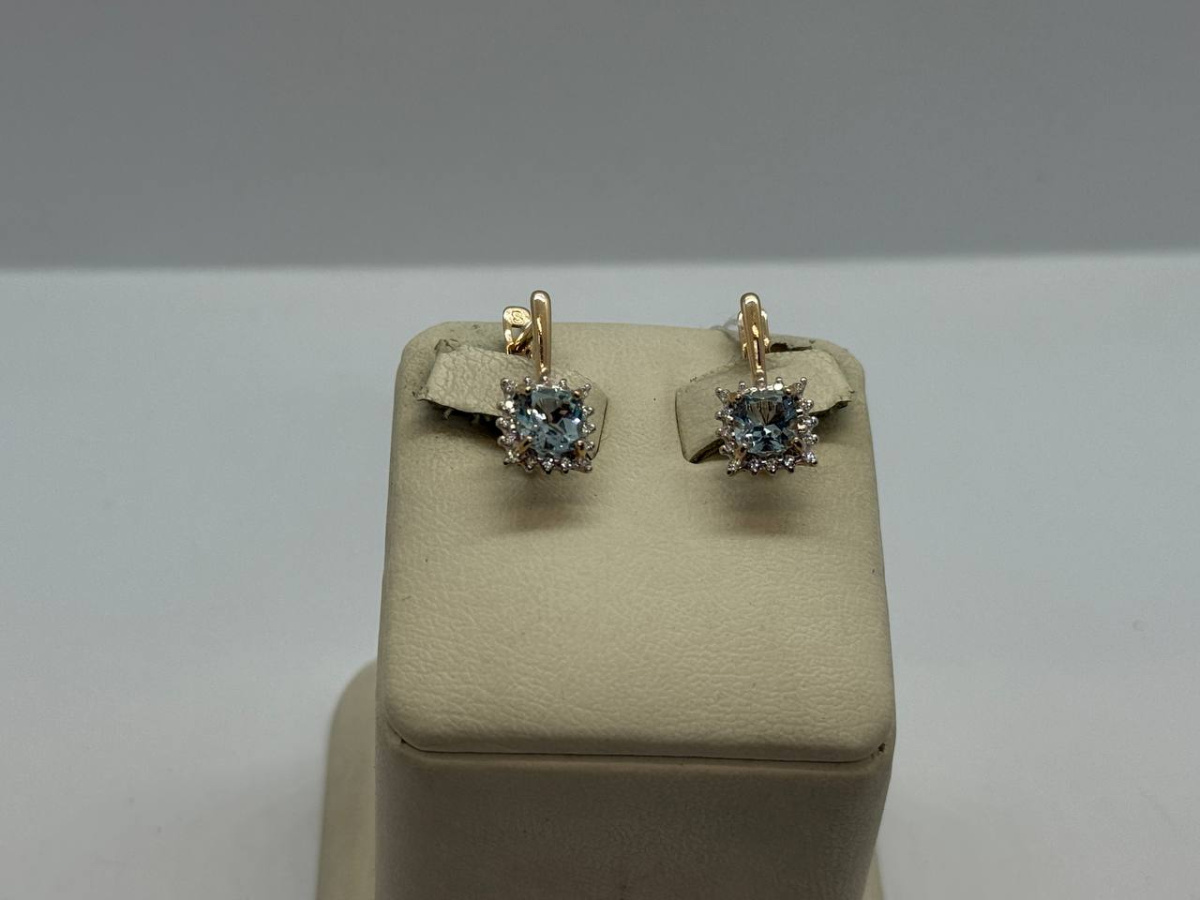 СЕРЬГИ С КАМНЯМИ (Au 585)