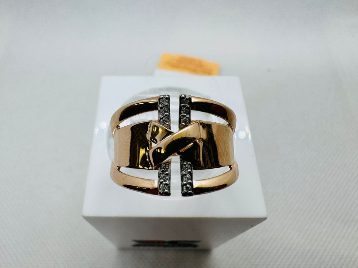 КОЛЬЦО С КАМНЯМИ (Au 585)