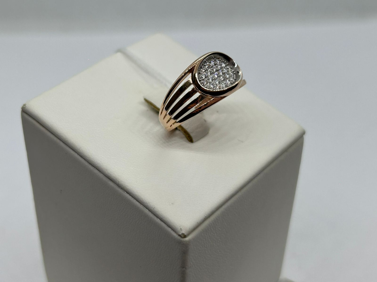 КОЛЬЦО С КАМНЯМИ (Au 585)