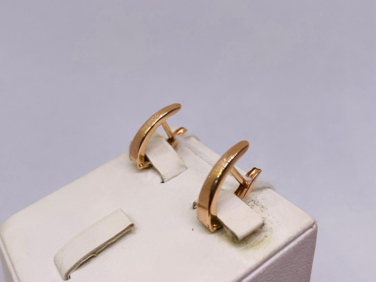 СБКМ585 СЕРЬГИ БЕЗ КАМНЯ (Au 585)