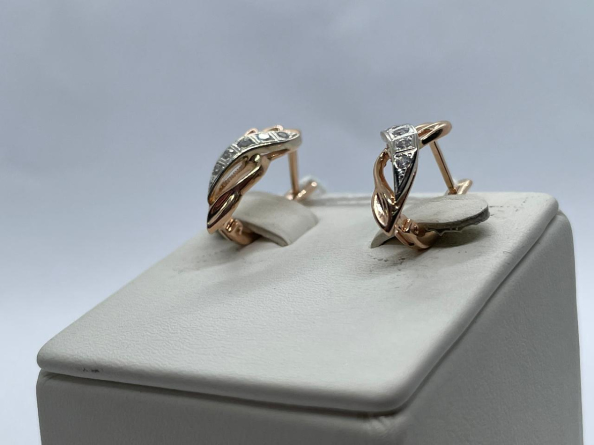 СКМИ585 СЕРЬГИ С КАМНЯМИ (Au 585)