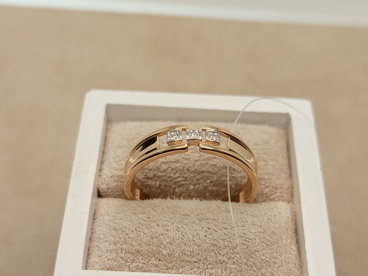 КОЛЬЦО С КАМНЯМИ (Au 585)