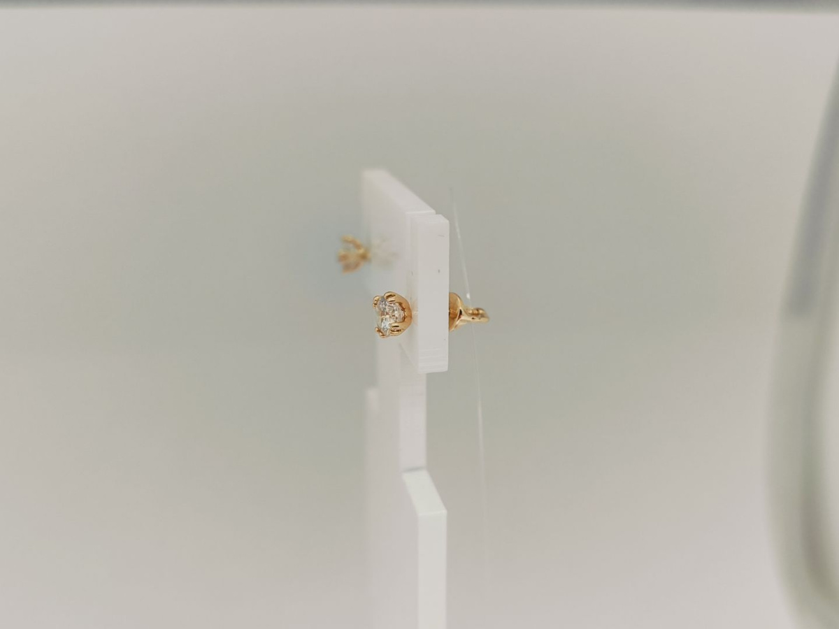 СЕРЬГИ ПУСЕТЫ с камнем (Au 585)