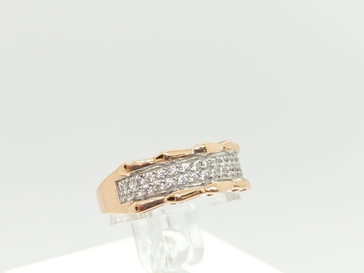 КОЛЬЦО С КАМНЯМИ (Au 585)