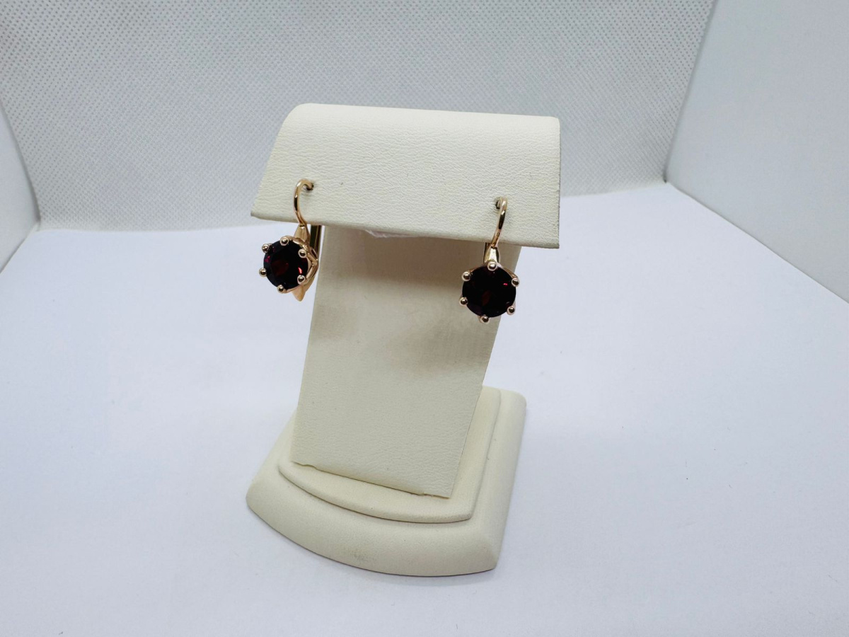 СЕРЬГИ С КАМНЕМ (Au 585)