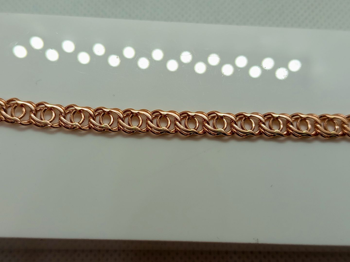 БЛБ585 БРАСЛЕТ ПОЛНОВЕСНЫЙ Бисмарк (Au 585)