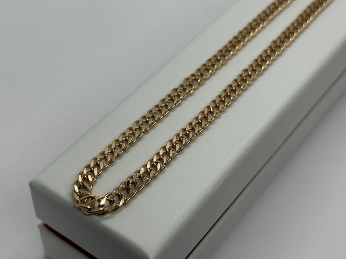 ЦЕПЬ ПУСТОТЕЛАЯ Ромб двойной (Au 585)