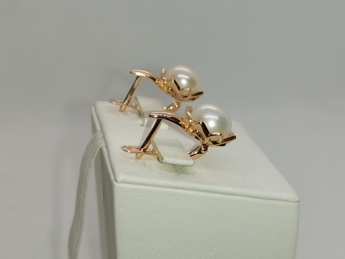 СКМ585 СЕРЬГИ С КАМНЕМ (Au 585)