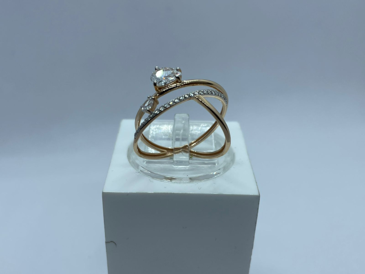 КОЛЬЦО С КАМНЯМИ (Au 585)