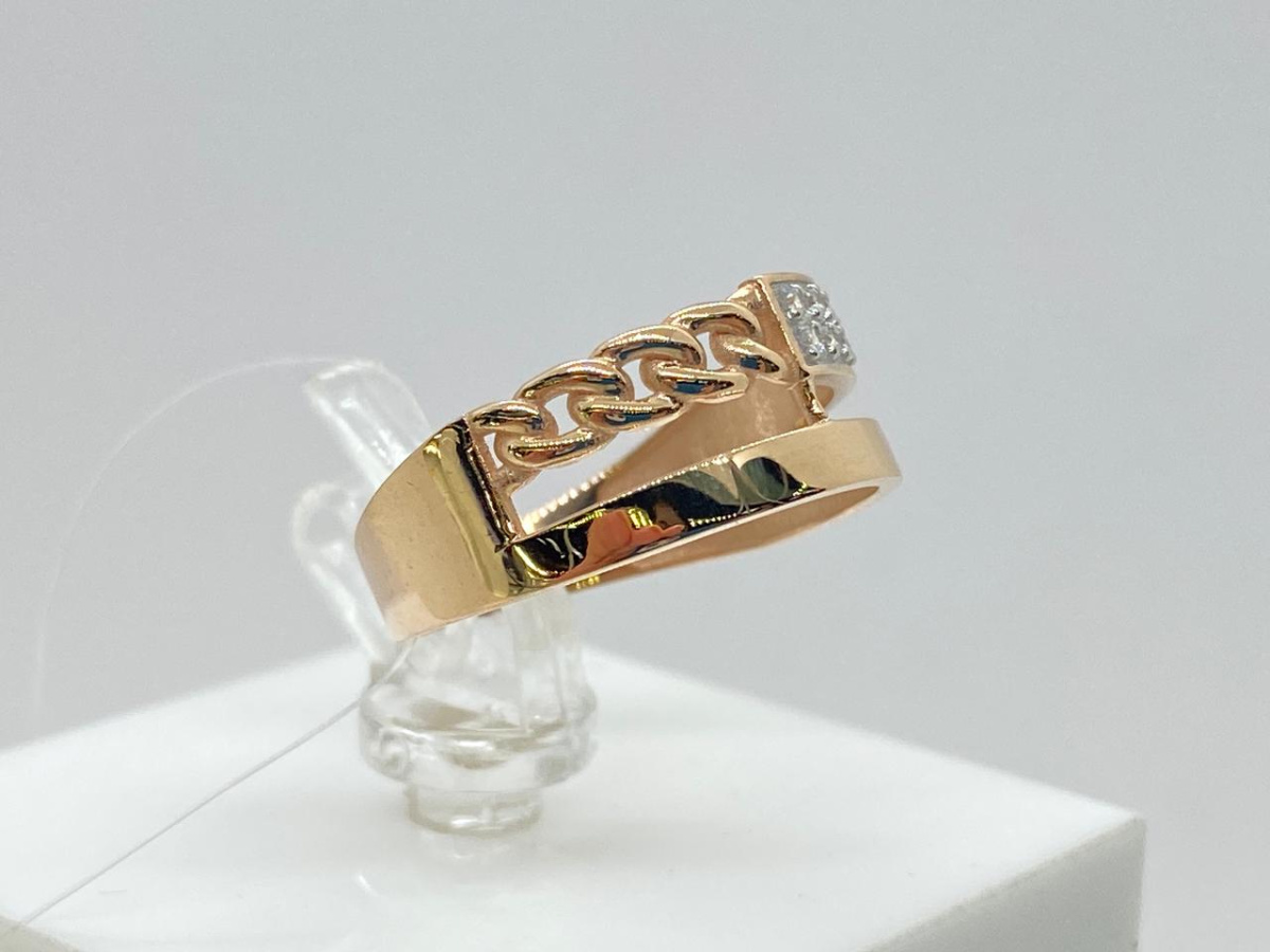 КОЛЬЦО С КАМНЯМИ (Au 585)