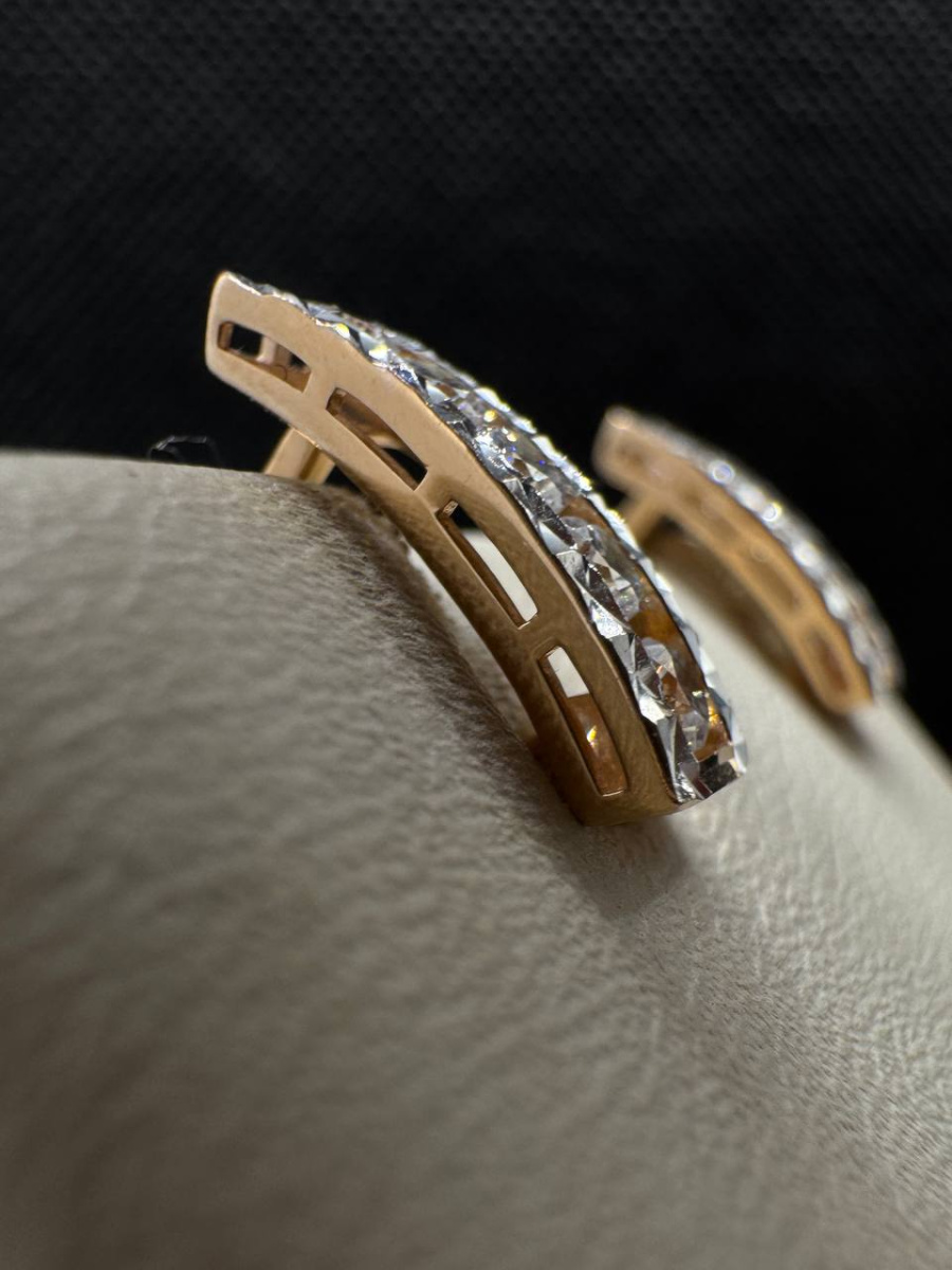 СКМИ585 СЕРЬГИ С КАМНЯМИ (Au 585)