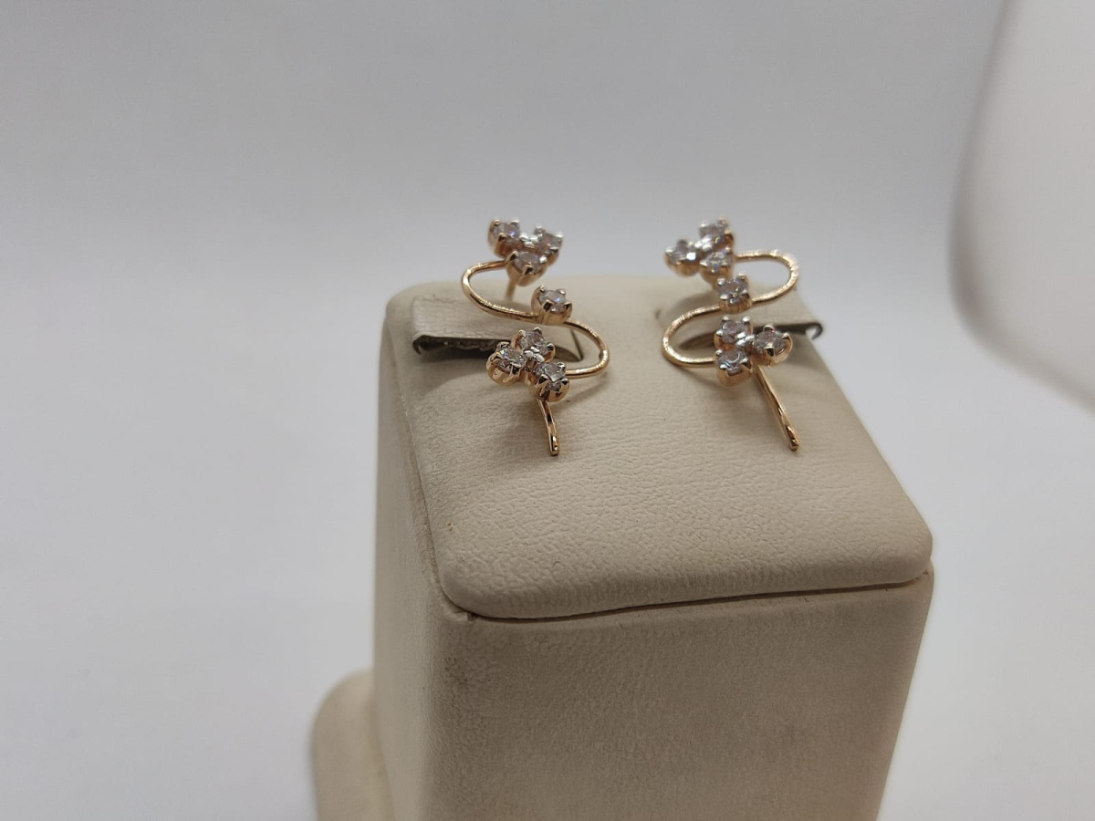 СКМИ585 СЕРЬГИ С КАМНЯМИ (Au 585)