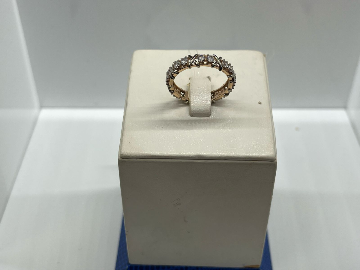 КОЛЬЦО С КАМНЯМИ (Au 585)