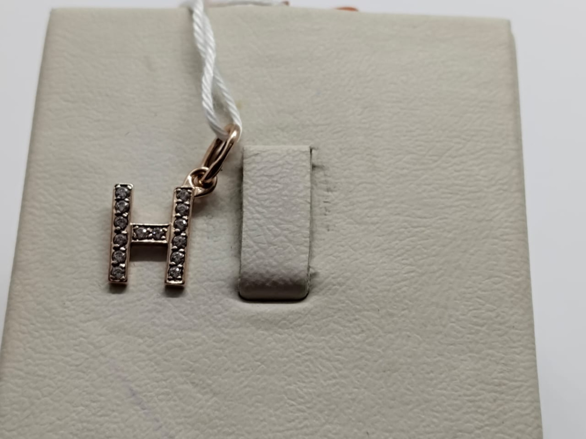 ПОДВЕСКА БУКВА Н Au 585