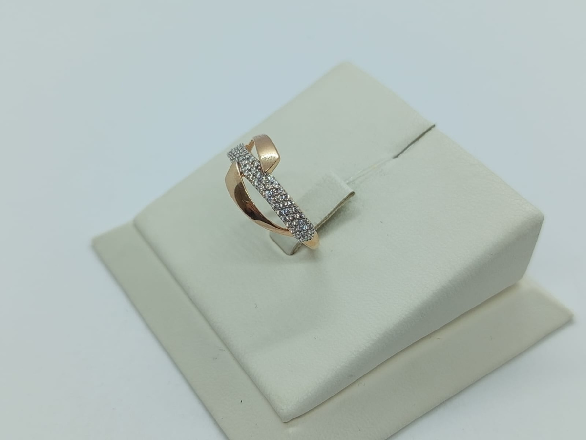 КОЛЬЦО С КАМНЯМИ (Au 585)