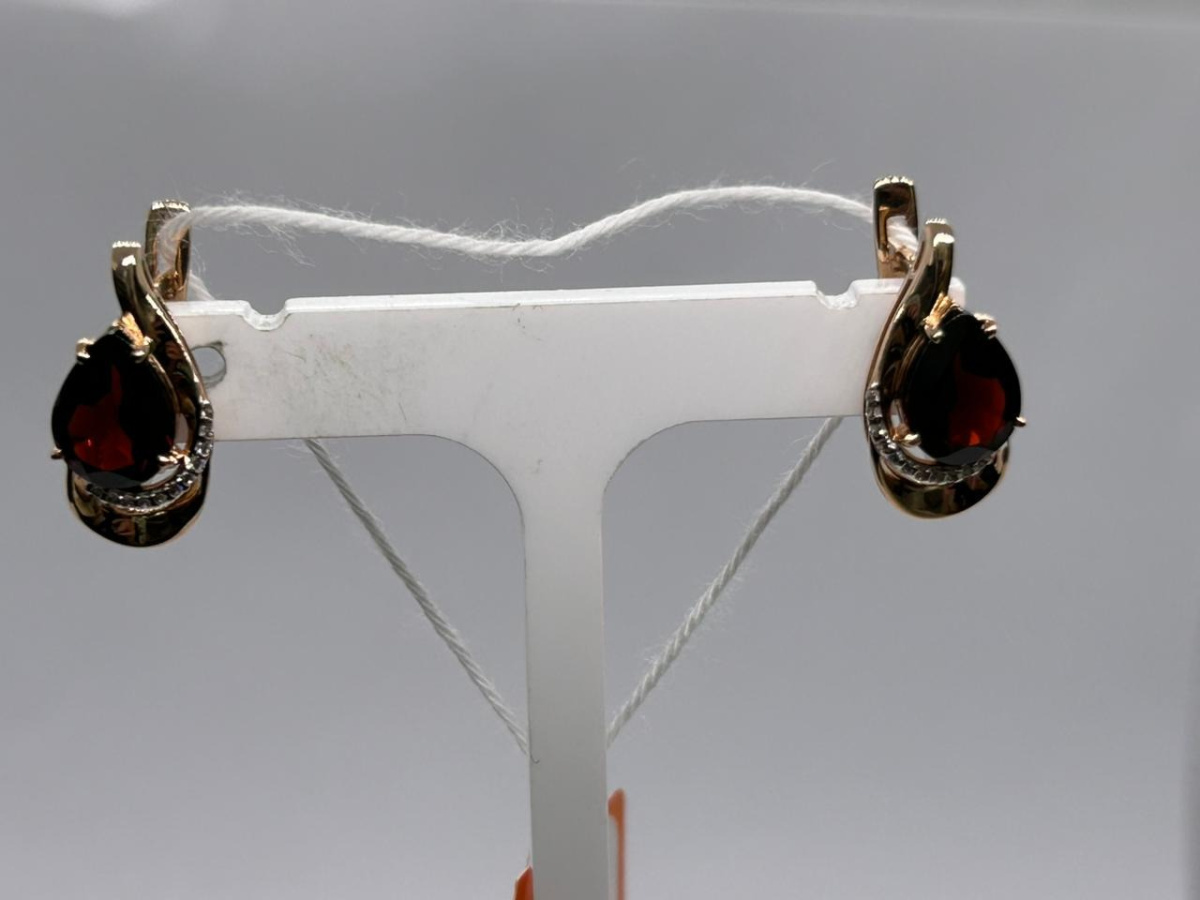 СКМИ585 СЕРЬГИ С КАМНЯМИ (Au 585)