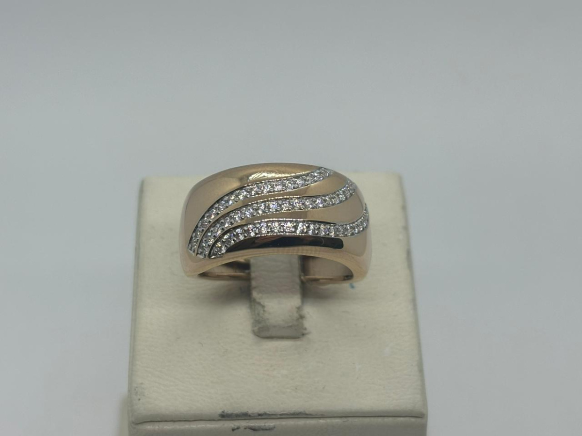 КОЛЬЦО С КАМНЯМИ (Au 585)