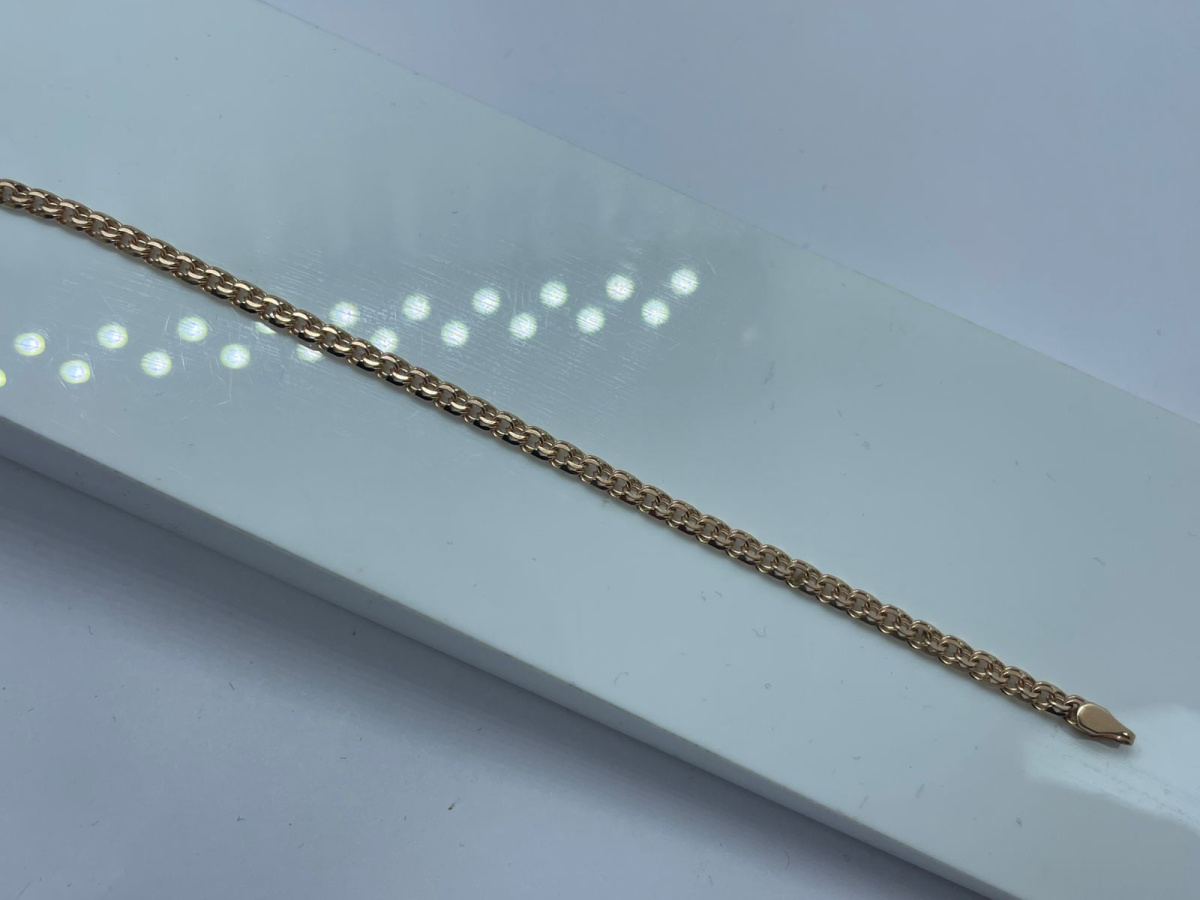 БЛБ585 БРАСЛЕТ ПОЛНОВЕСНЫЙ Бисмарк (Au 585)