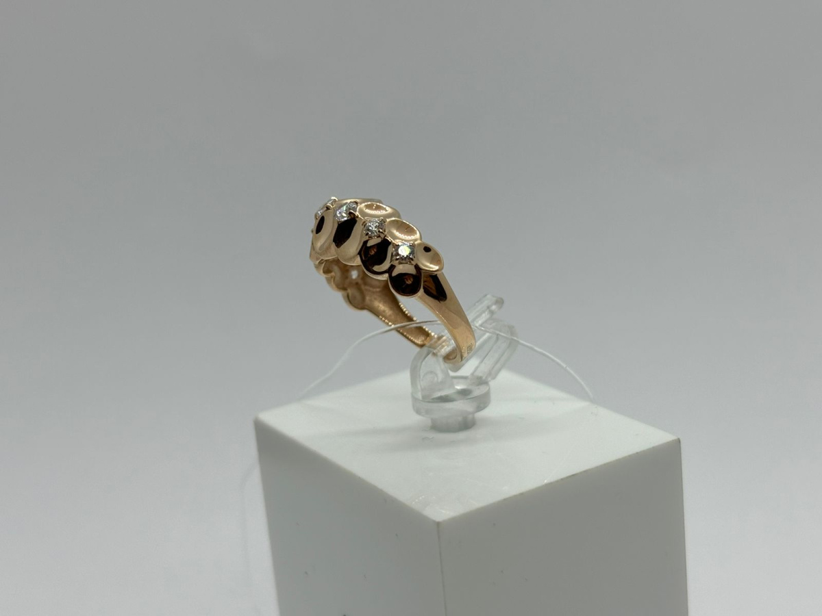 КОЛЬЦО С КАМНЯМИ (Au 585)