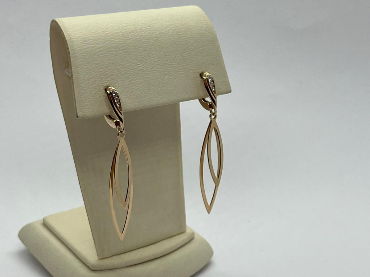 СКМИ585 СЕРЬГИ С КАМНЯМИ (Au 585)