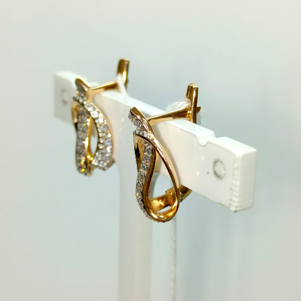 СКМИ585 СЕРЬГИ С КАМНЯМИ (Au 585)