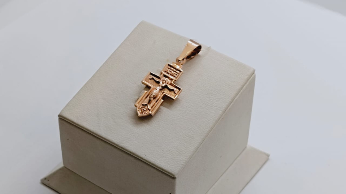 ПОДВЕСКА КРЕСТ без камня (Au 585)