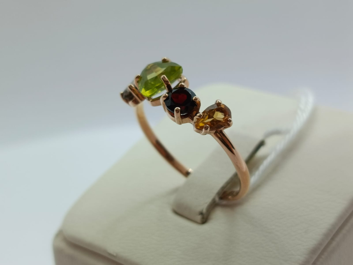 КОЛКМИ585 КОЛЬЦО С КАМНЯМИ (Au 585)