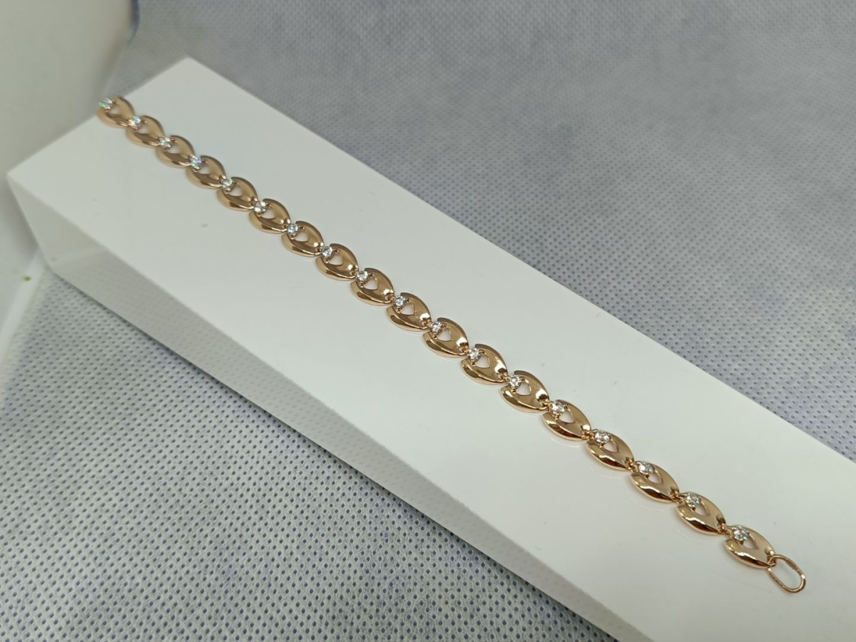 Б585 БРАСЛЕТ С КАМНЯМИ (Au 585)