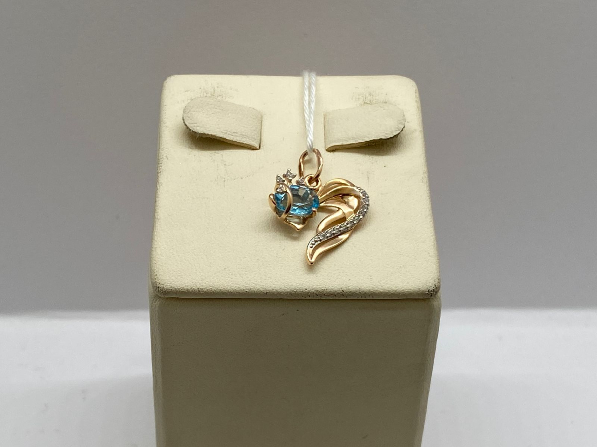 ПОДКМИ585 ПОДВЕСКА С КАМНЯМИ (Au 585)