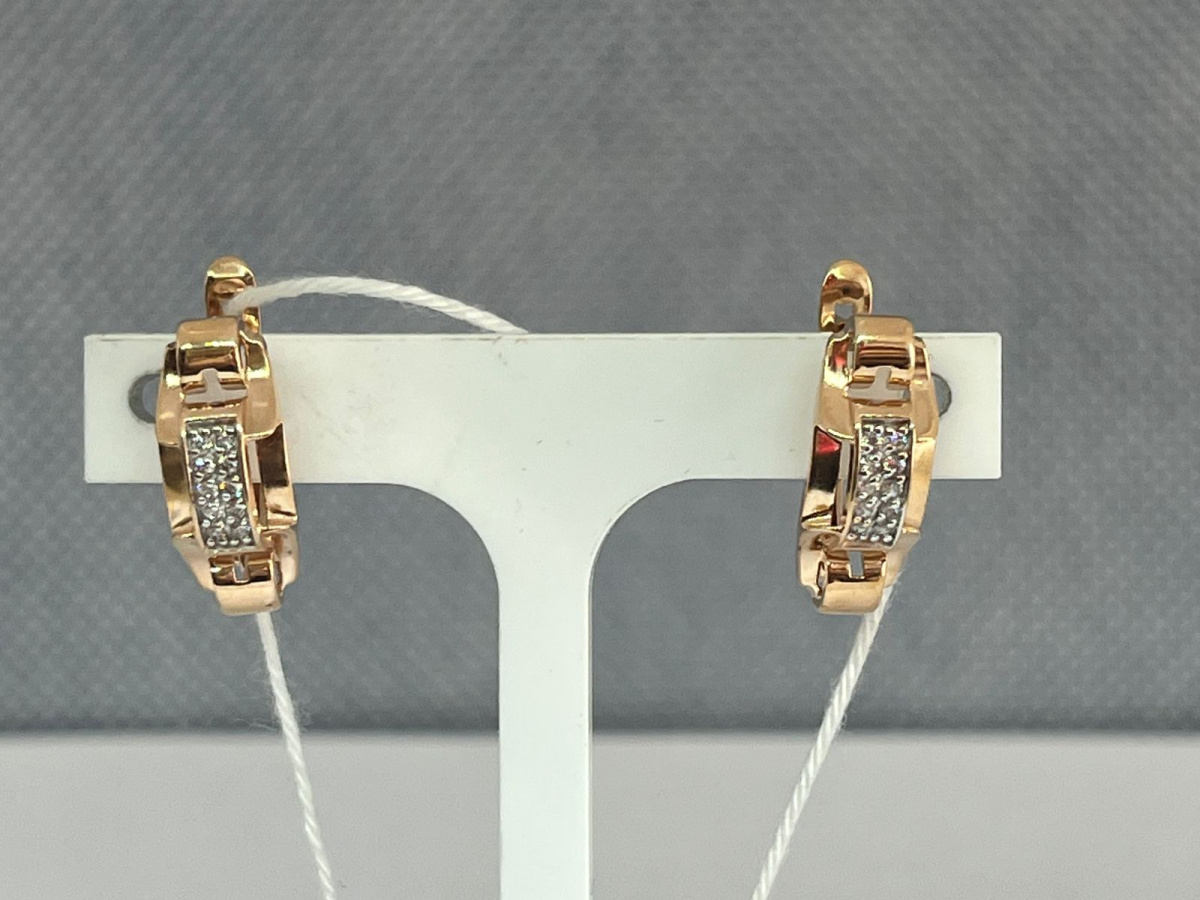 СКМИ585 СЕРЬГИ С КАМНЯМИ (Au 585)