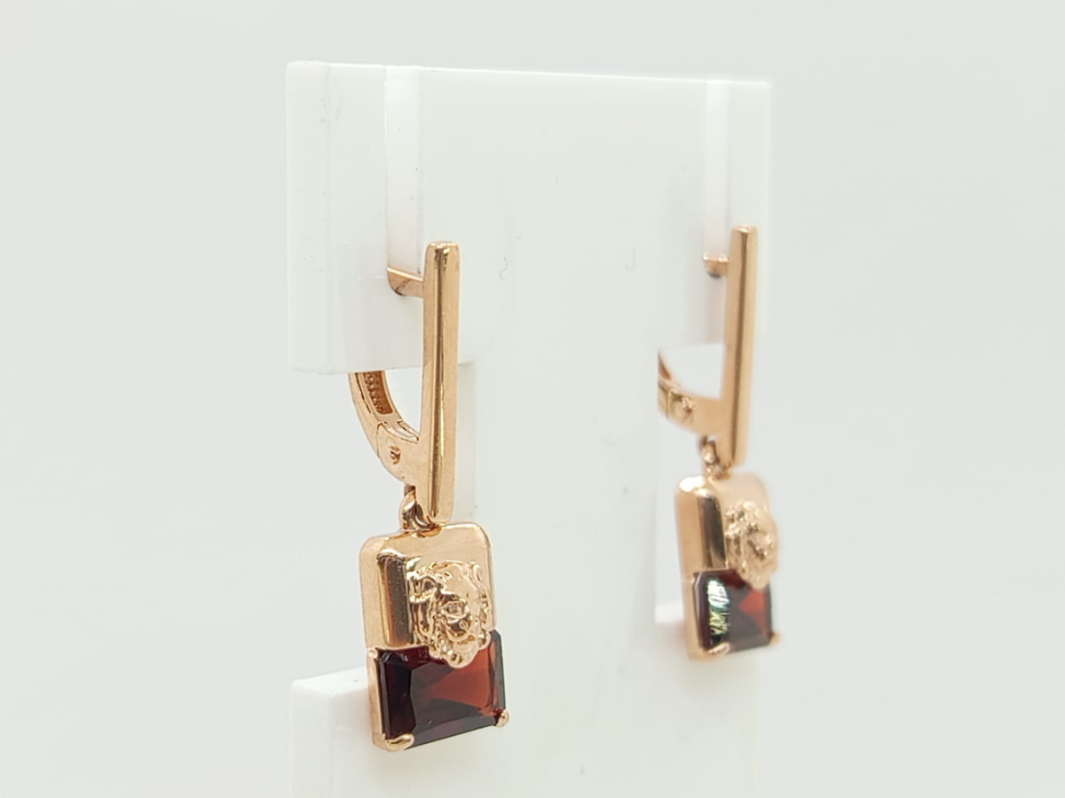 СЕРЬГИ ГРАНАТ (Au 585)