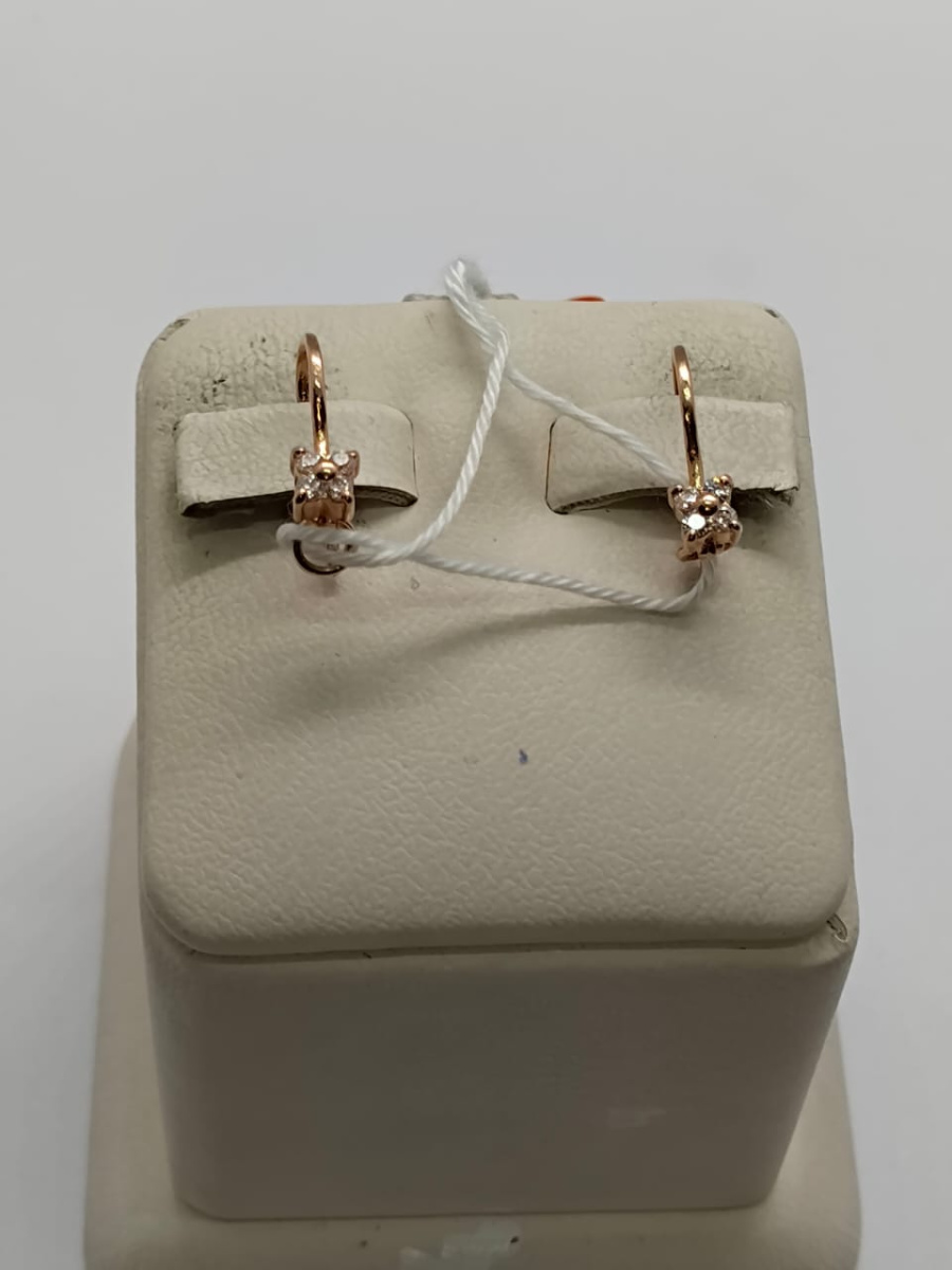 СКМИ585 СЕРЬГИ С КАМНЯМИ (Au 585)