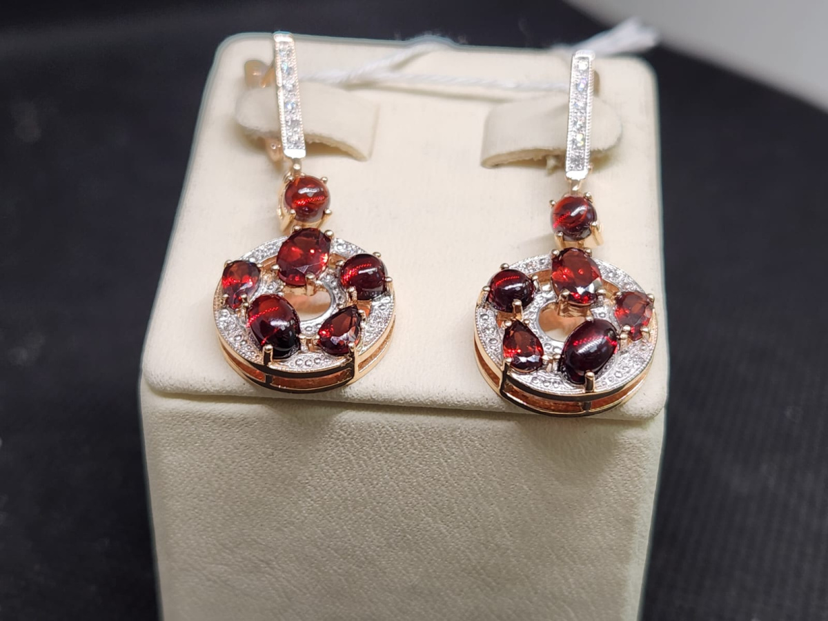 СКМИ585 СЕРЬГИ С КАМНЯМИ (Au 585)