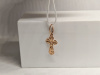 ПОДКБК585 ПОДВЕСКА КРЕСТ БЕЗ КАМНЯ (Au 585)