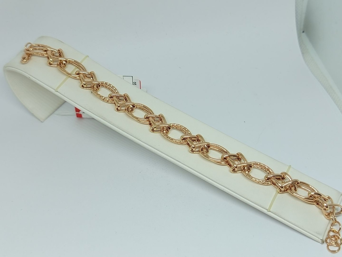 Т-16228 БРАСЛЕТ ПУСТОТЕЛЫЙ Фантазия (Au 585)