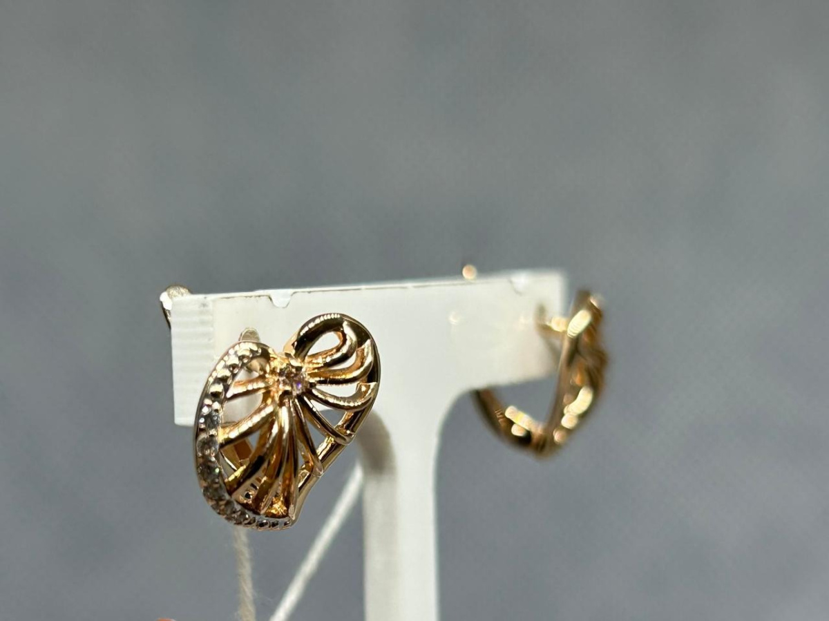 СКМИ585 СЕРЬГИ С КАМНЯМИ (Au 585)