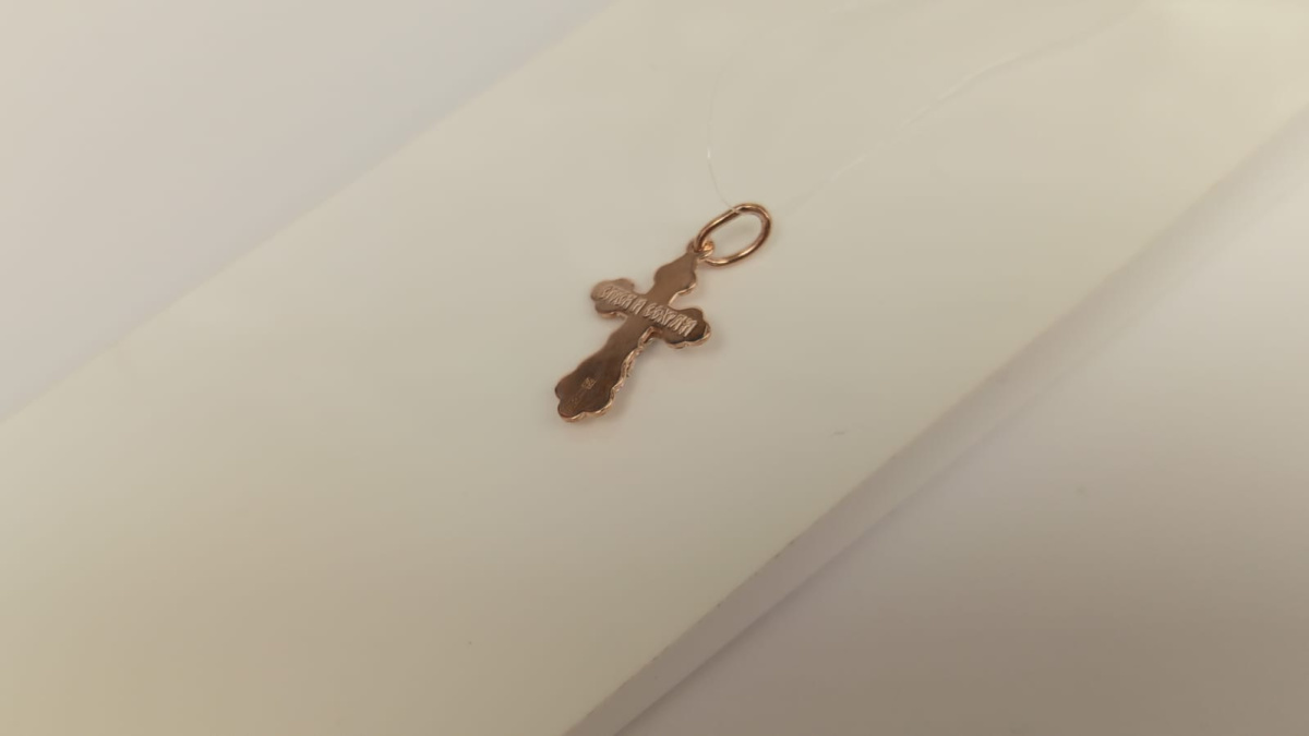 810-00317-10-00-00-02 ПОДВЕСКА КРЕСТ без камня (Au 585)