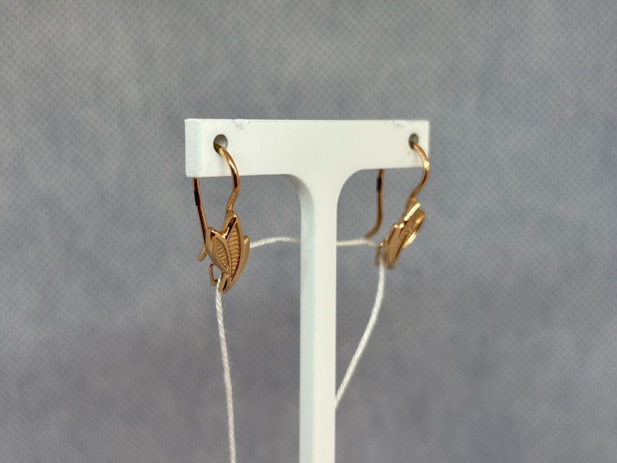 СБКМ585 СЕРЬГИ БЕЗ КАМНЯ (Au 585)