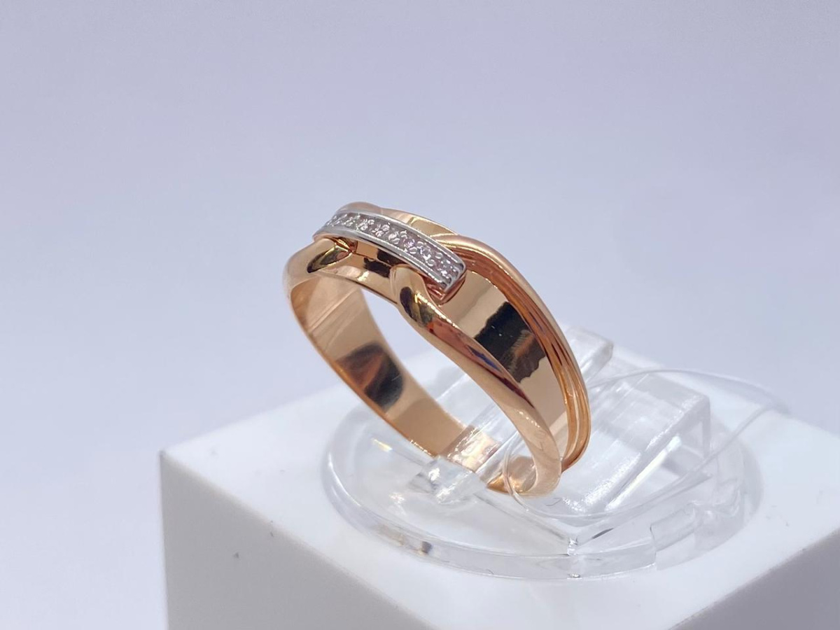 КОЛЬЦО С КАМНЯМИ (Au 585)