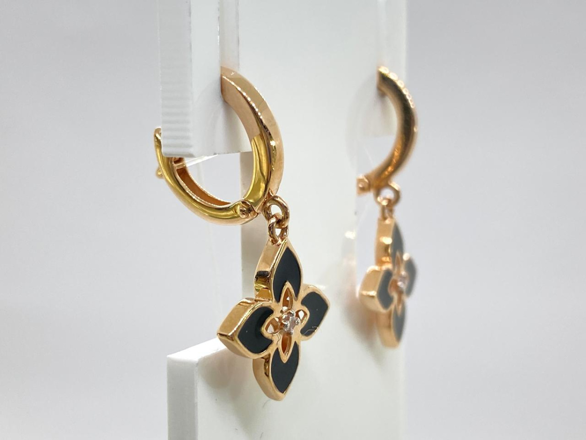 СЕРЬГИ С КАМНЕМ (Au 585)