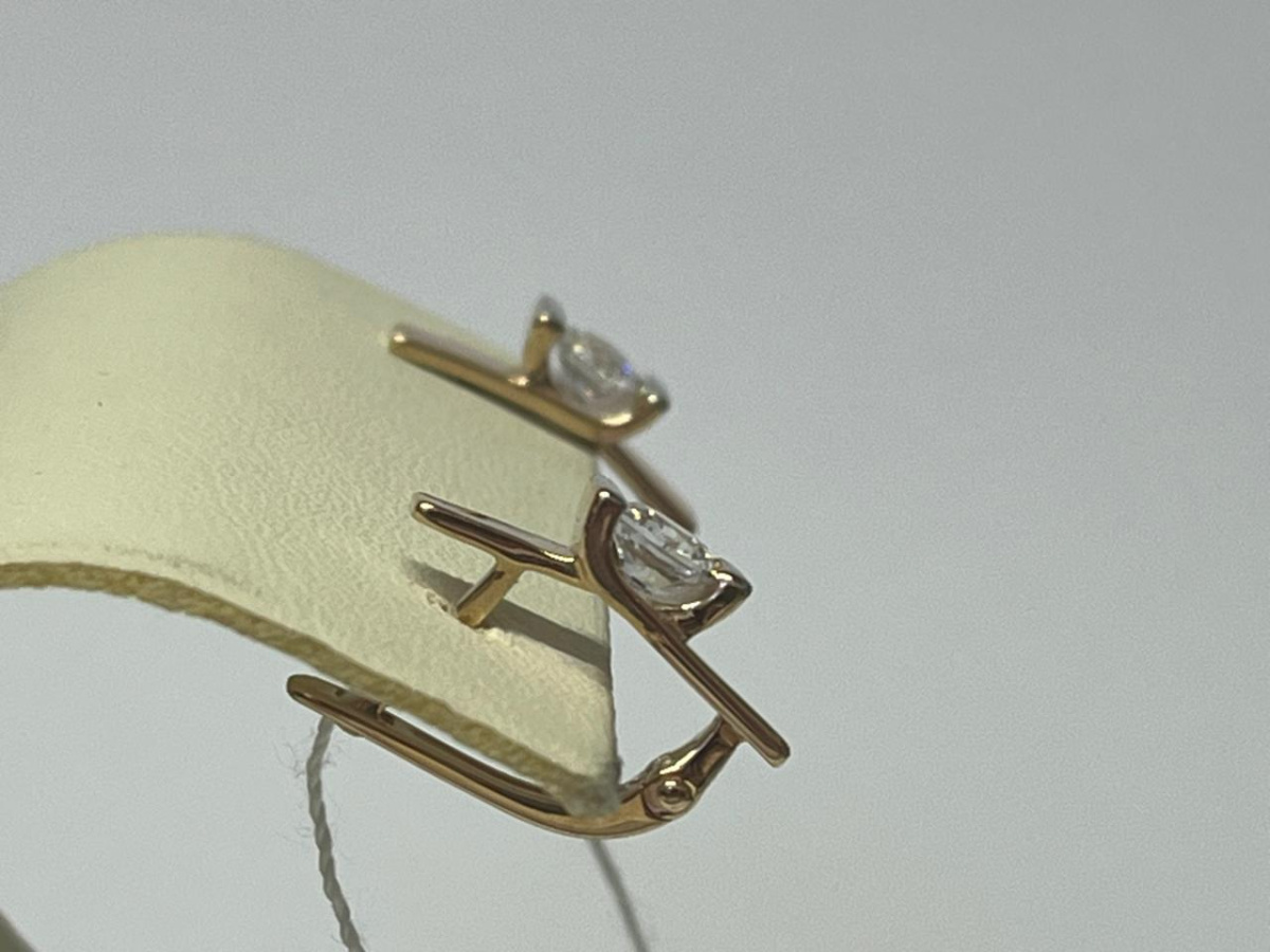 СЕРЬГИ С КАМНЕМ (Au 585)